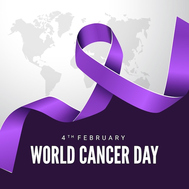 Vector gratuito día mundial del cáncer realista