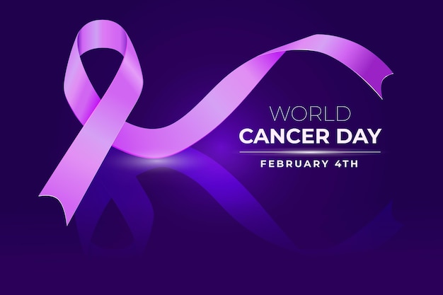 Vector gratuito día mundial del cáncer realista