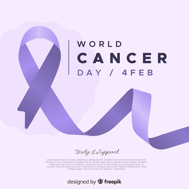 Vector gratuito día mundial del cancer