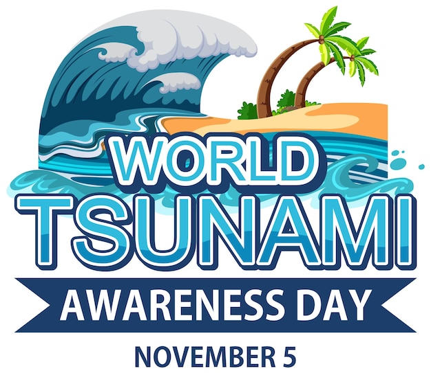 Vector gratuito día mundial de concientización sobre tsunamis