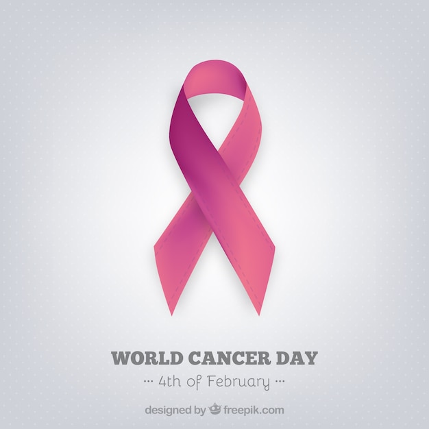 Día mundial contra el cáncer con estilo realista