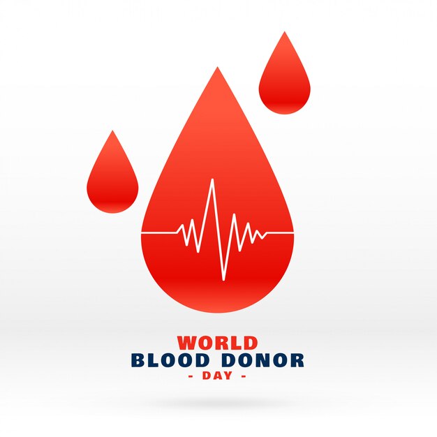 Día mundial del donante de sangre gota de sangre