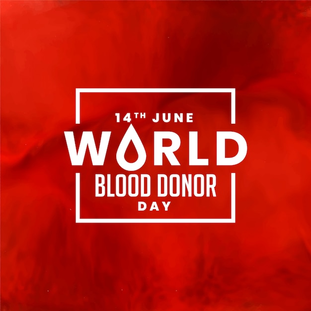 Día mundial del donante de sangre roja.