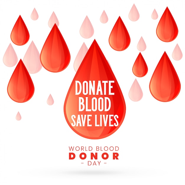 Vector gratuito para el día mundial del donante de sangre