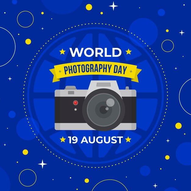 Día mundial de la fotografía ilustrado