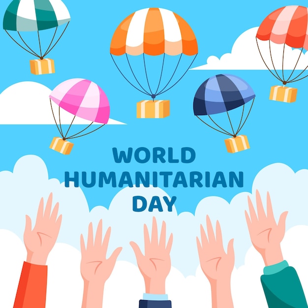 Vector gratuito dia mundial humanitario