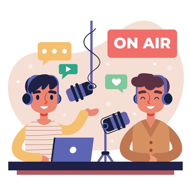 Día mundial de la radio dibujado a mano