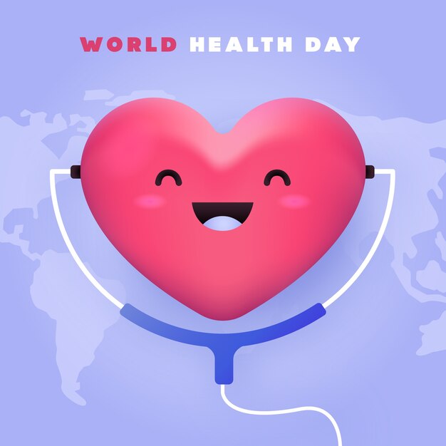 Día mundial de la salud con corazón