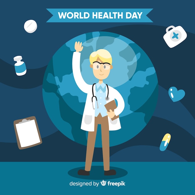 Vector gratuito día mundial de la salud