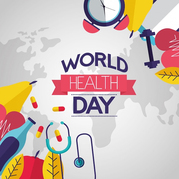 Vector gratuito día mundial de la salud