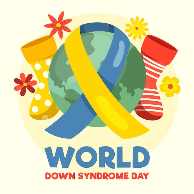 Día mundial del síndrome de down ilustrado