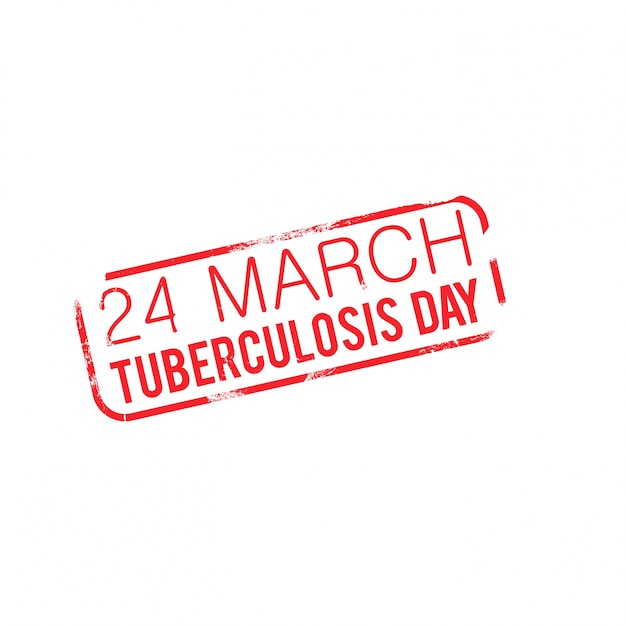 Vector gratuito día mundial de la tuberculosis, fondo con una etiqueta