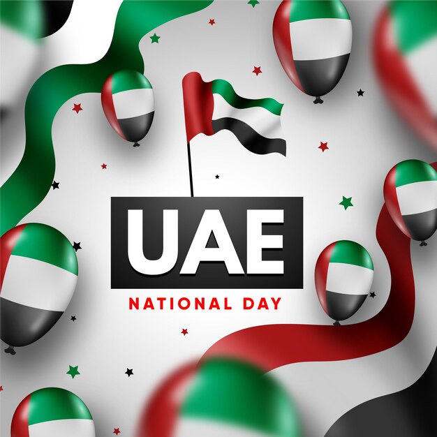 Día nacional de los emiratos árabes unidos realista
