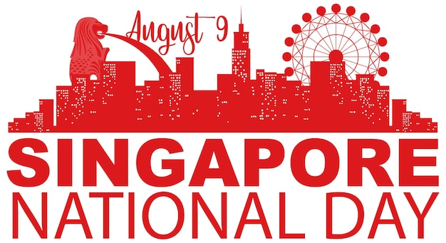 Día Nacional de Singapur con Marina Bay Sands Singapur y fuegos artificiales