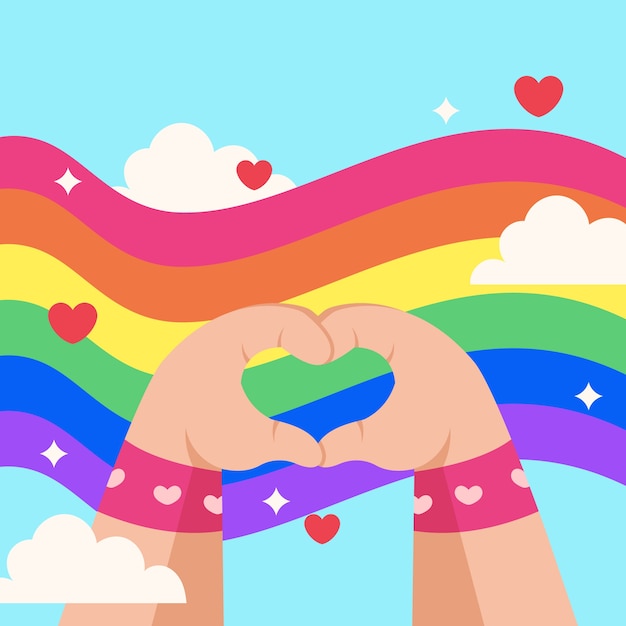 Día del orgullo con bandera
