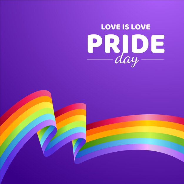 Día del orgullo con concepto de bandera