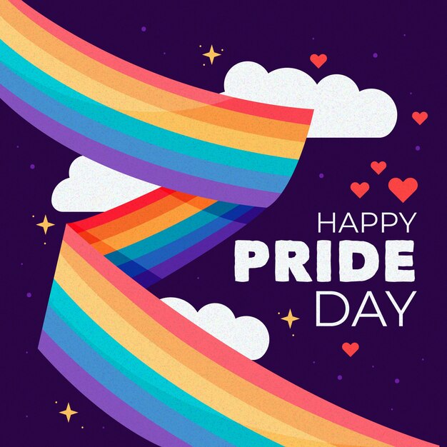 Día del orgullo del diseño de la bandera del arco iris