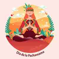 Vector gratuito dia de la pachamama ilustración