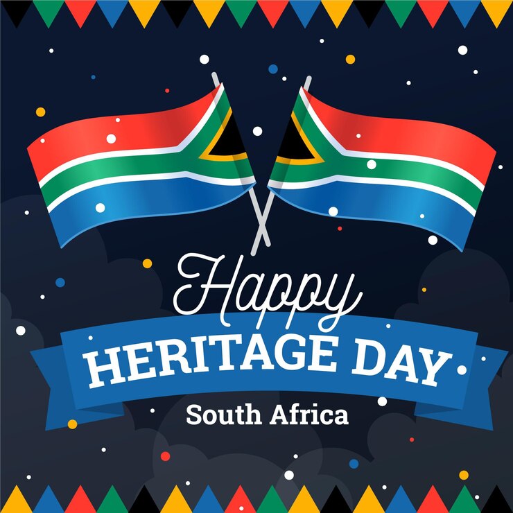 Vector gratuito día del patrimonio de diseño plano en sudáfrica ilustración