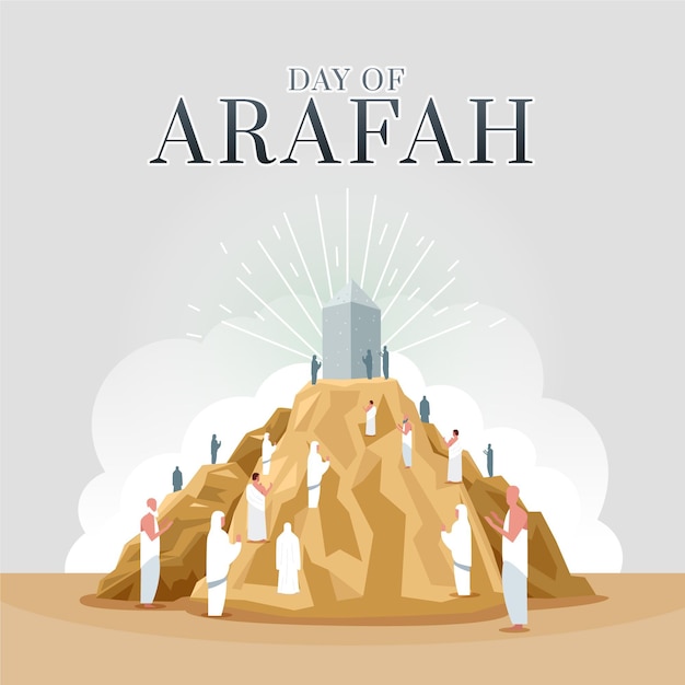 Vector gratuito día plano de la ilustración de arafah