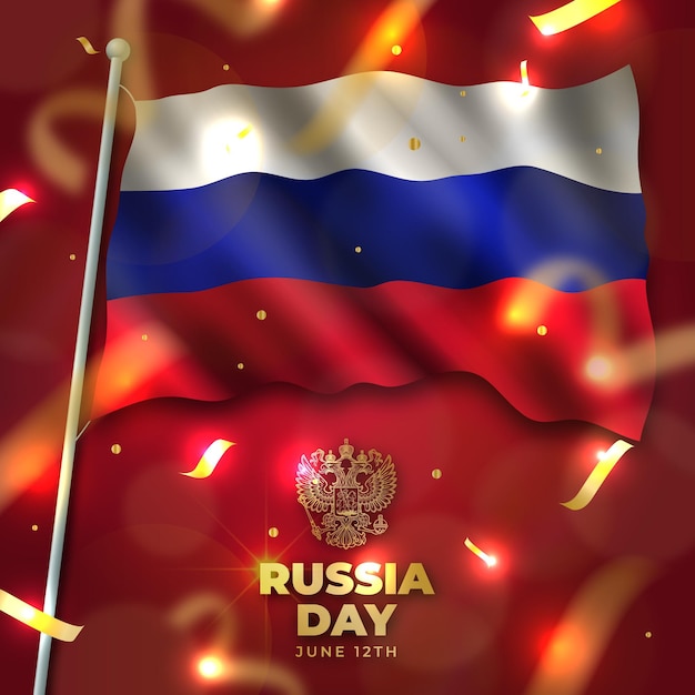 Vector gratuito día realista de rusia