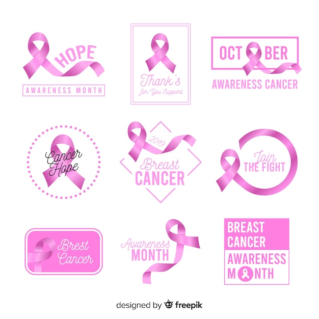 Vector gratuito día de reconocimiento para el día del cáncer de mama