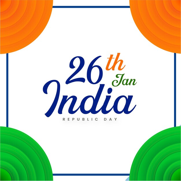 Día de la República India 26 de enero Cartel nacional Cartel de redes sociales Banner Vector libre