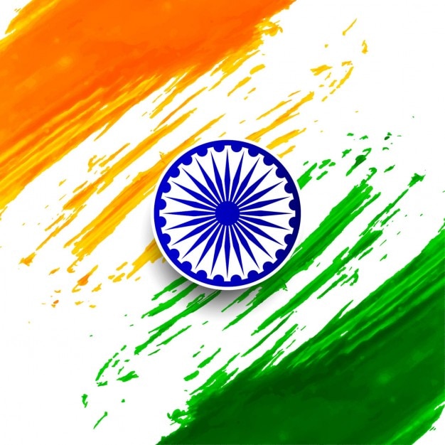 Día de la república de la india, acuarela