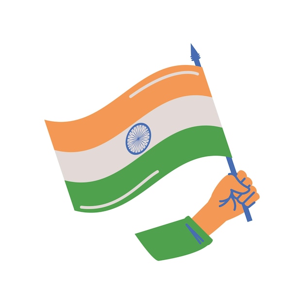 Día de la república de la india bandera nacional