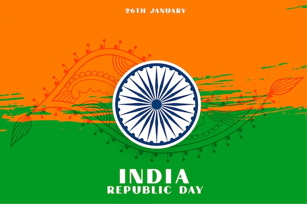 Día de la república de india con diseño de paisley