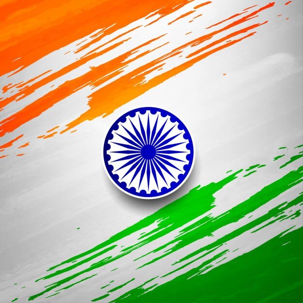 Día de la república de india, fondo artístico con acuarelas