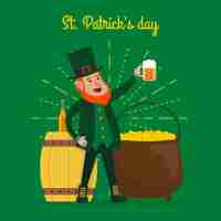 Vector gratuito día de san patricio en diseño plano