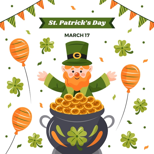 Vector gratuito día de san patricio ilustrado