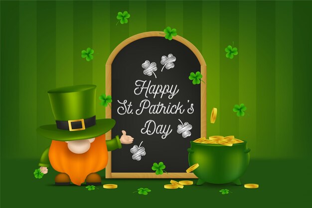 Vector gratuito día de san patricio realista