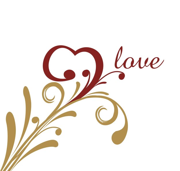 día de san valentín, corazón, logotipo, diseño, vector, ilustración