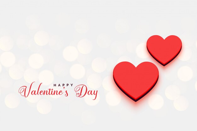 Día de San Valentín corazones fondo bokeh