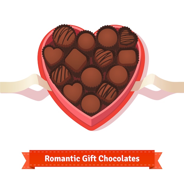 Vector gratuito día de san valentín, cumpleaños chocolates en caja