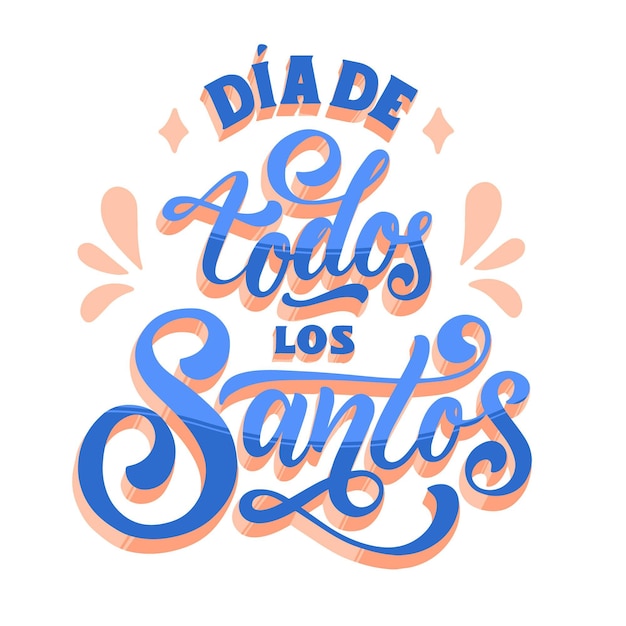 Dia de todos los santos caligrafía