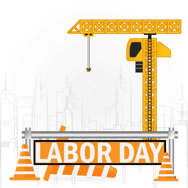 Día de trabajo vector de diseño creativo tipográfico
