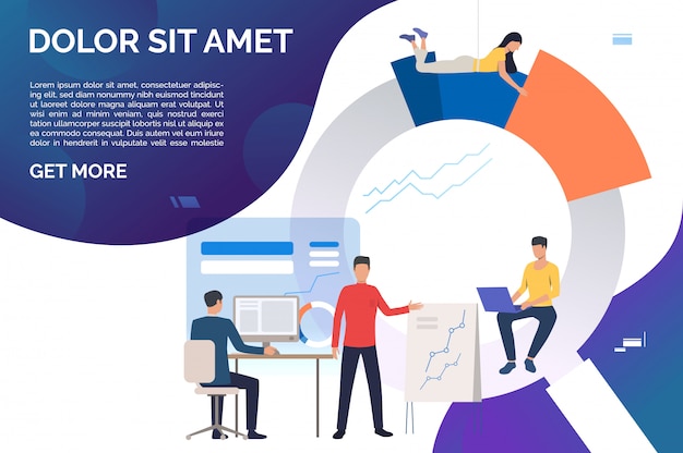 Vector gratuito diagrama de construcción del grupo de trabajo, con presentación