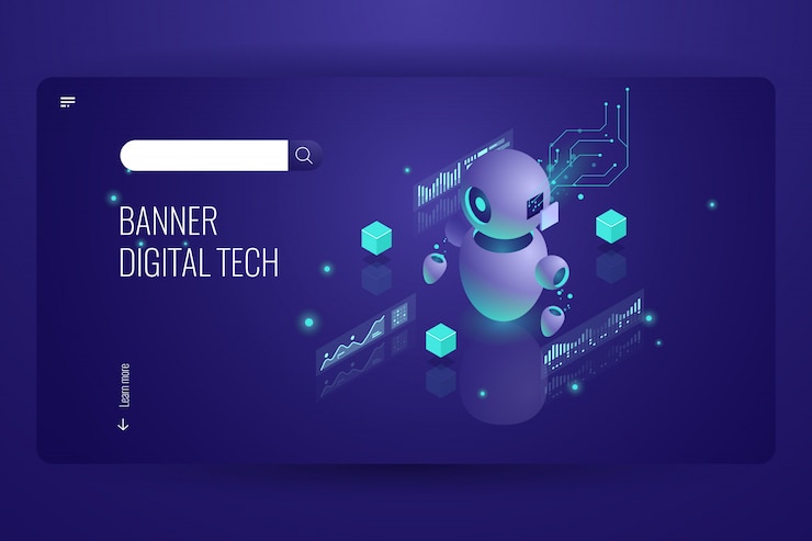 Vector gratuito diagrama de flujo de datos, inteligencia artificial robotech, procesamiento y análisis automático de big data
