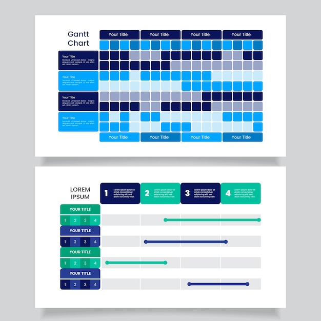 Vector gratuito diagrama de gantt en diseño plano