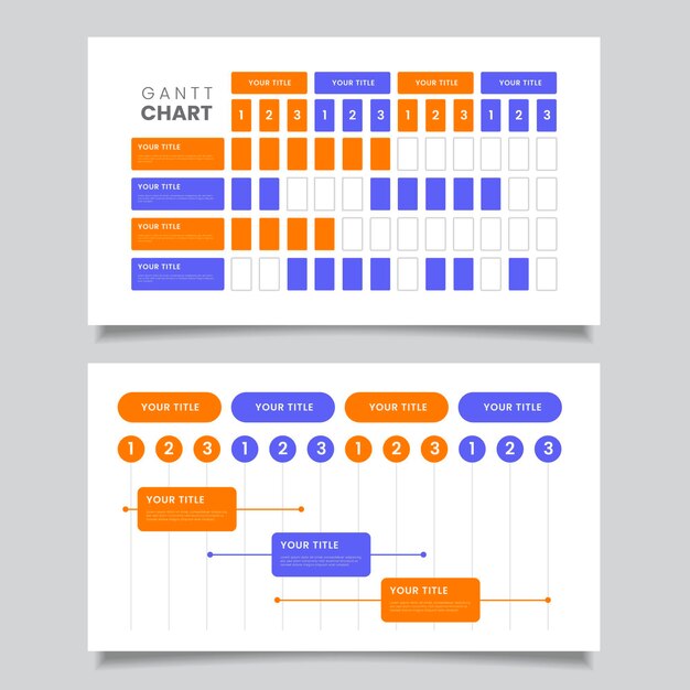 Diagrama de Gantt en diseño plano