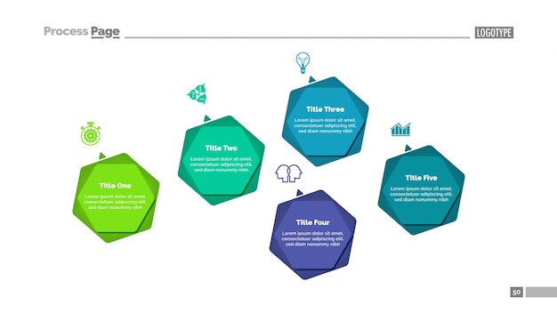 Diagrama de infografía con cinco opciones