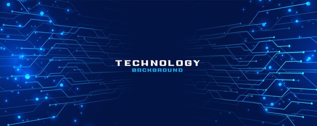 Diagrama de líneas de cuircuit azul brillante