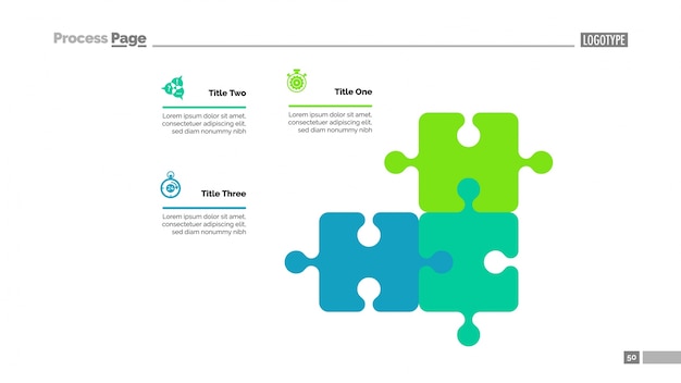 Vector gratuito diagrama de rompecabezas con la plantilla de tres elementos