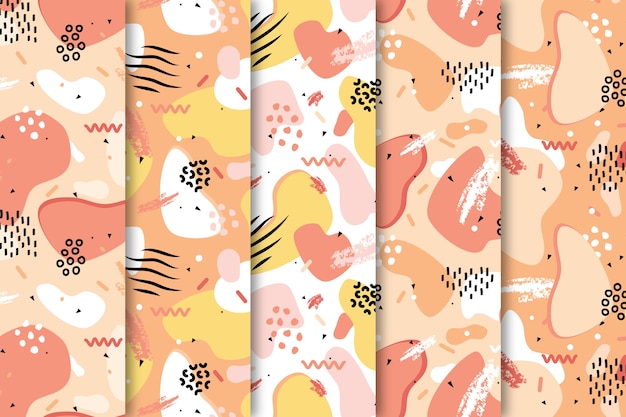 Dibuja con papel tapiz de colección de patrones coloridos