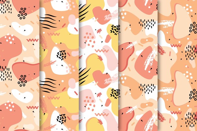 Dibuja con papel tapiz de colección de patrones coloridos