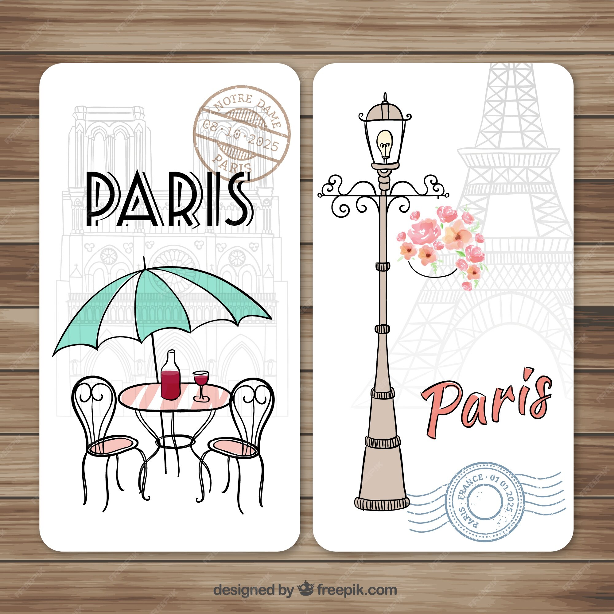 Vectores e ilustraciones de Calle paris para descargar gratis | Freepik