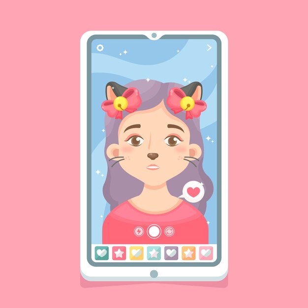 Dibujado a mano ar filtro de instagram